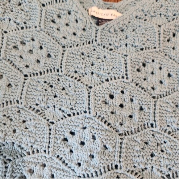 American Eagle Crochet Lace Tank Top - Blue - Picture 4 of 4